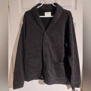 Old Navy Men's Dark Charcoal Shawl-Collar Cardigan